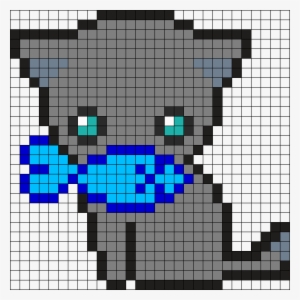 Cute Kitty Perler Bead Pattern / Bead Sprite - Pixel Art Multicolore Chat