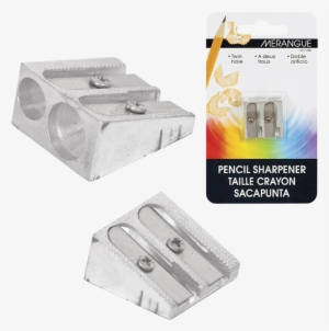 Merangue Twin Hole Aluminum Pencil Sharpener - Merangue Klip-n-pull Keycard (npr-small)
