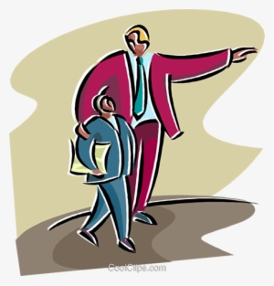 Man Pointing The Way To An Associate Royalty Free Vector - Define Mentor