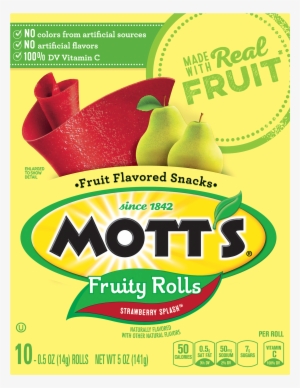 Mott's Fruit Snacks Fruity Rolls Strawberry Splash - Motts Applesauce
