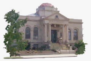 Carnegie Library Building Svg Clip Arts 600 X 409 Px