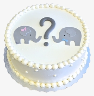 Elephant Baby Shower Gender Reveal Cake Sugarland Raleigh - Gender Reveal Surprise Cake