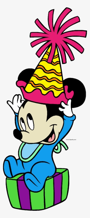 Baby Mickey Party Hat Suprise Clipart Png - Baby Mickey Mouse Coloring Pages