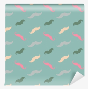 Hipster Mustache Seamless Pattern Wall Mural • Pixers® - Whale