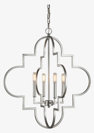 Rusty Silver 4 Light Chandelier - Cartwright Lighting & Furniture