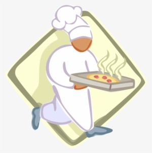 Vector Illustration Of Culinary Chef With White Hat - Illustration
