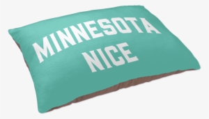 Minnesota Nice Block Pet Bed In Mint And White Side - Minnesota Nice