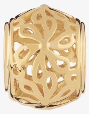 10ct Yellow Gold Filigree Flower Charm By Emma & Roe - Ring