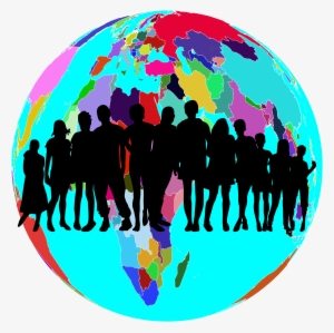 Colorful World Globe Human Family Png Freeuse - World Globe
