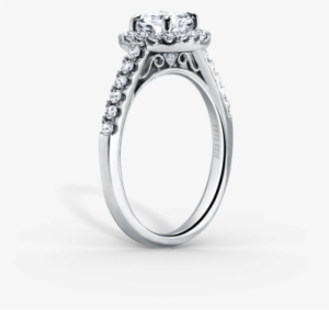 Carmella 18k White Gold Engagement Ring - Skull Engagement Ring Diamonds