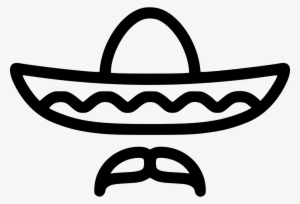 Sombrero Clipart Eps - Mexican Sombrero Black And White Png