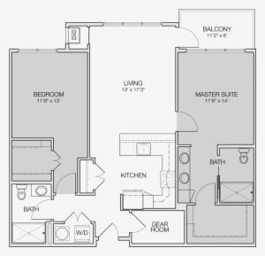 Floor Plan C - 2 Bedroom Apartment Floor Plans