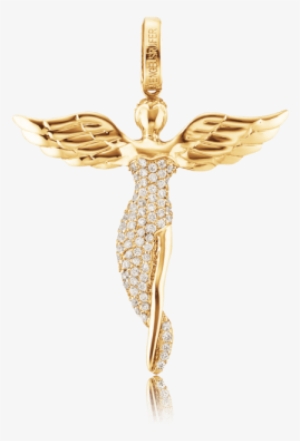 Engelsrufer Pendant Angel Zirconia Gold Plated - Engelsrufer Erp-angel-r Damen Anhänger Engel Sterling-silber