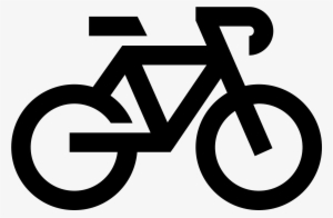 This Is A Black And White Outline Of A Bicycle - Icone Bicicleta Png