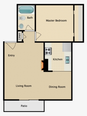 Furnish This Floor Plan - Montgomery White Oak Apartment Floor Plans
