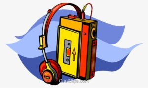 Walkman Royalty Free Vector Clip Art Illustration - Walkman Clipart