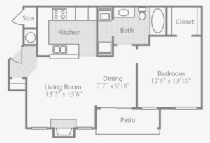 Crowne Park Apartments, Winston-salem, Nc, Offers Two - One Bedroom Living Room Apartment Floor Plan
