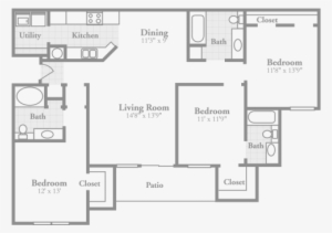 3 bedroom floor plans crowne on tenth stylish apartments - 3 bedroom apartment floor plans