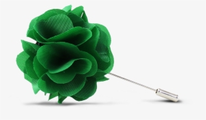 Emerald Green Solid Lapel Flower - Emerald Green Flowers Png