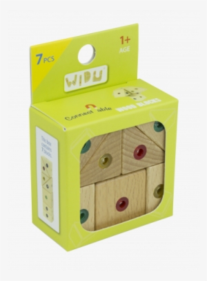 Widu Magnetic Wooden Building Blocks, 7 Piece Assorted - Widu Connectable Wood Blocks By Widu