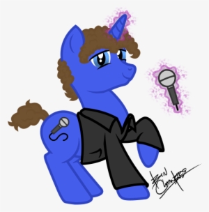 Bigrodeo, Billy Joel, Magic, Microphone, Ponified, - Cartoon