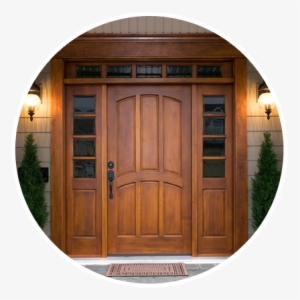 Front Wood Door - Golden Brown Door Color