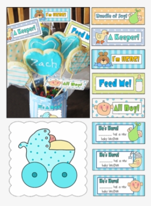 Printable Baby Shower Ideas Cookie Gram “it's A Boy”