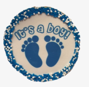 It's A Boy Sugar Cookies With Nonpareils - It's A Boy 8 1" Buttons Pins Pregnant Party Favor Maternity