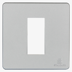 1 M Moonlit Silver Cover Plate Radiant Grey Ivy Modular - Beige