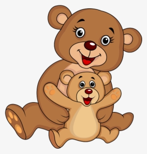 Bear Mother And Baby Cartoon Image - Mom And Baby Animal Cartoon