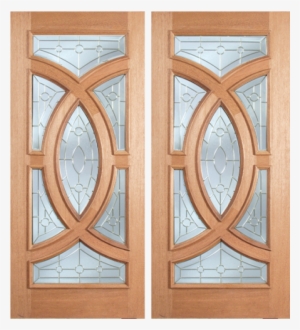 Mahogany Oval Ring Double Door [crescendo] Raised Molding - Double Door Arch Png