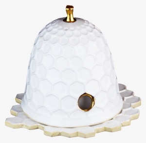 Ceramic Honey Pot With 14k Gold - Tortoise