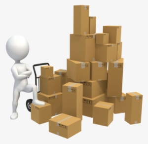 3d Man Moving Boxes Transporte, Motivacional, Cajas - Wholesaler Clipart