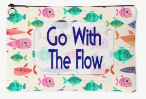 Go With The Flow Cute Fish Accessory Pouch - Address Book: Fish Pattern For Contacts, Addresses,