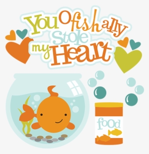You Ofishally Stole My Heart Svg Fish Clipart Fish - Gold Fish Cute Clipart