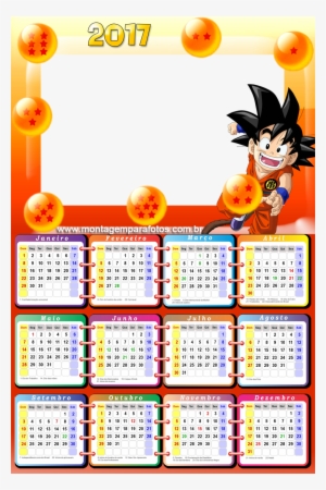 Calendã¡rio Dragon Ball 2017 - Moldura Para Calendario 2017
