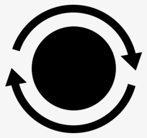 Earth Circle With Circular Arrows Vector - Icon