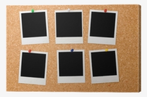 Polaroid Photos On A Corkboard Canvas Print • Pixers® - Cork