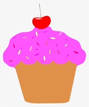 Pink Cherry Cupcake Clip Art - Cup Cake Clip Art