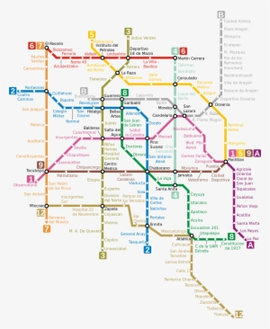 Mapa Del Metro De Ciudad De Mexico Gran Resolucion - Metro Meksyk