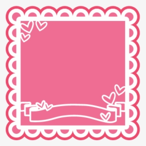 Valentine Banner Overlay Svg Scrapbook Cut File Cute - Valentine's Day