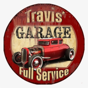 This Vintage Tin Sign Comes Complete With Personalization - Vintage Car