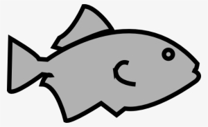 How To Set Use Fish Outline Grey Clipart - Outline Of A Fish