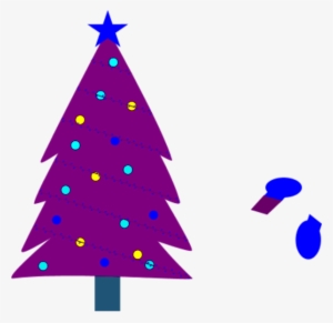 Christmas Tree Clipart Purple - Christmas Tree Purple Png