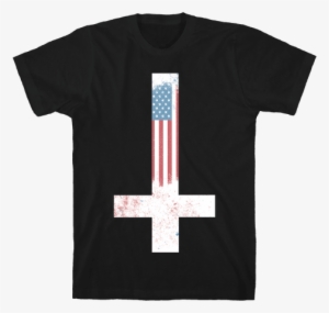 Satanic America Mens T-shirt - Llama Just Killed A Man Shirt