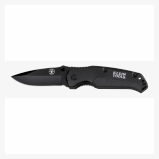 Pocket Knife, Black, Drop-point Blade - Black Drop Point Folding Knife
