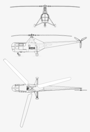 Sikorsky R-5 - Svg - Sikorsky H-5