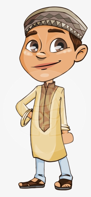 Akeem The Wise Arabic Boy - Arabic Boy Cartoon