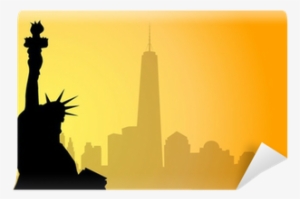 Statue Of Liberty & New York-vector Wall Mural • Pixers®
