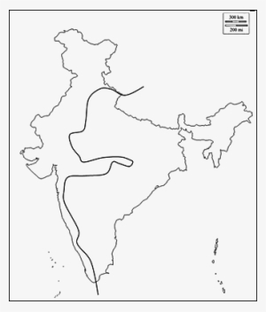 Map Of India What This Zig-zag Line Indicates - Printable India Outline Map